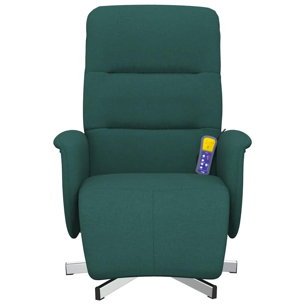 Massagesessel mit Fußteil Braun Stoff