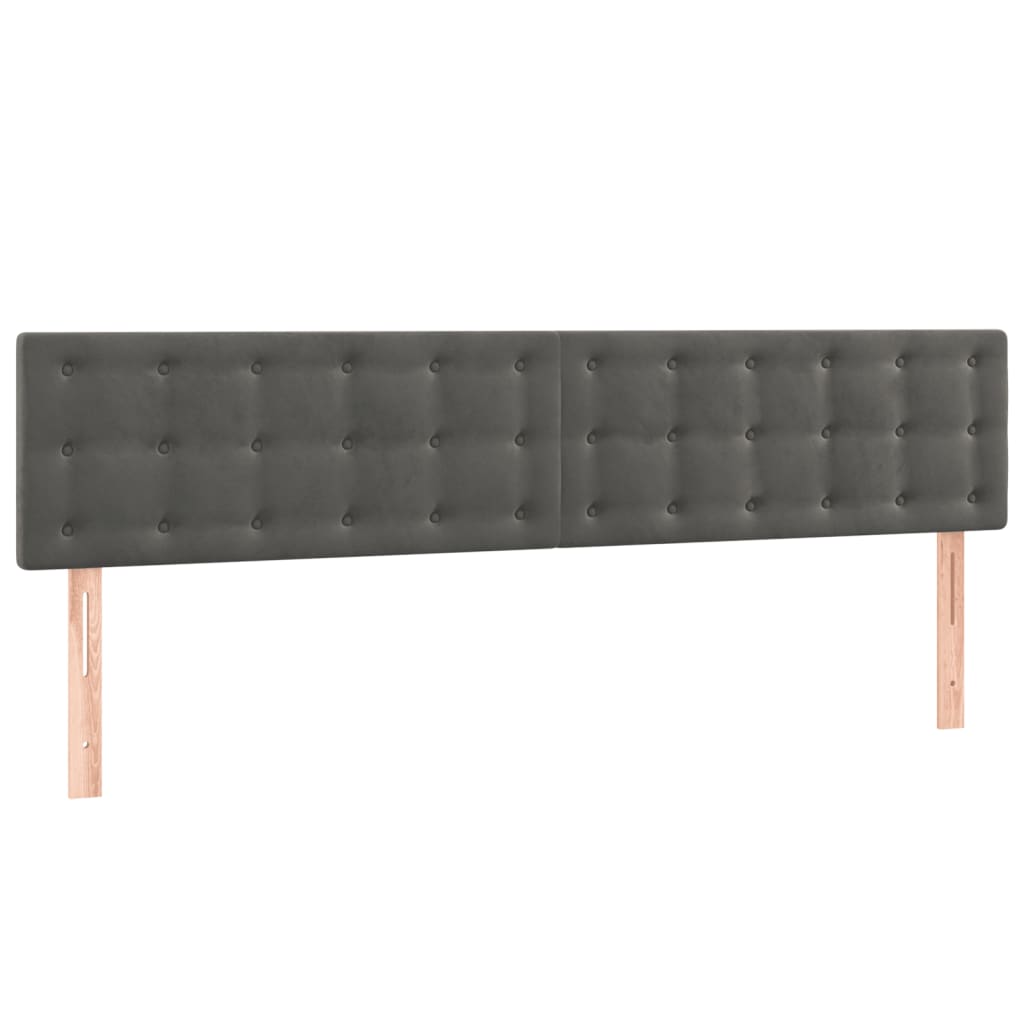 Kopfteil Hellgrau 80x5x118/128 cm Samt