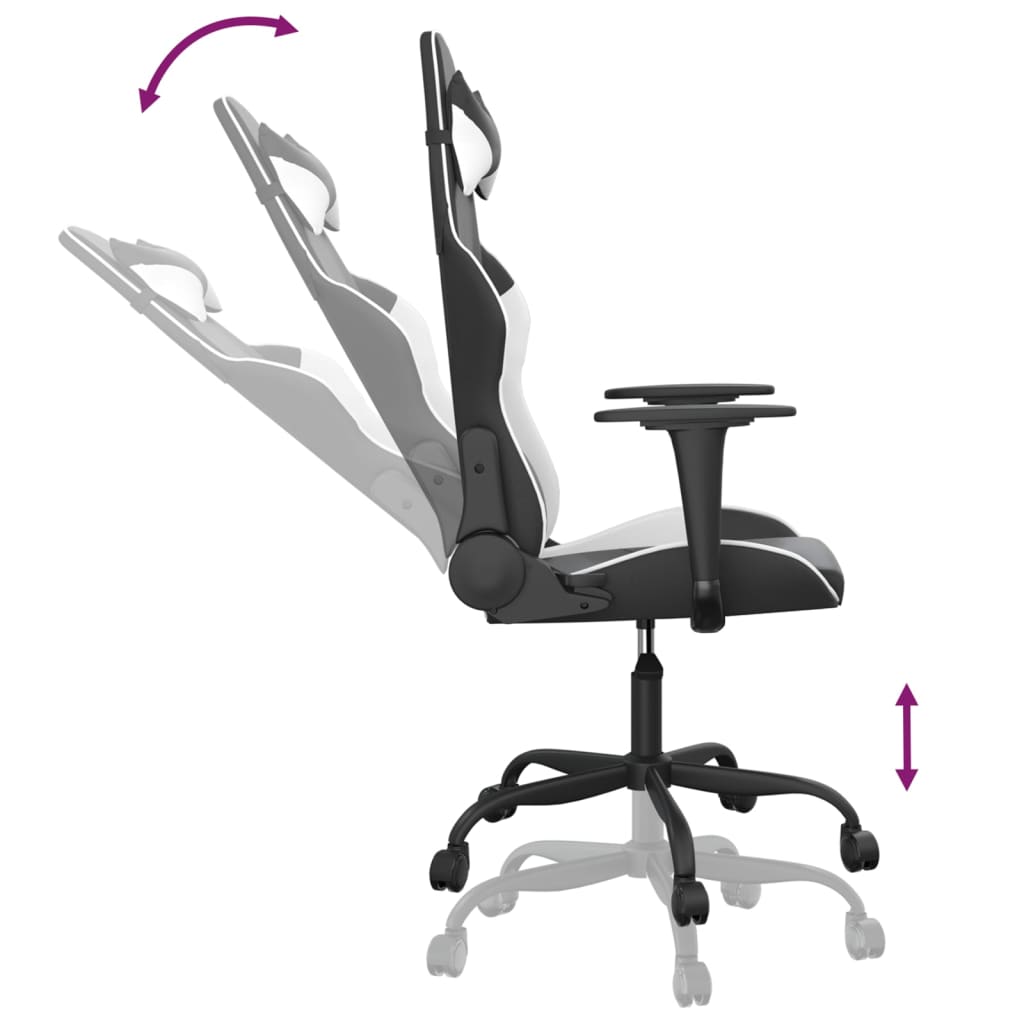 Gaming-Stuhl mit Massagefunktion Schwarz und Rot Kunstleder