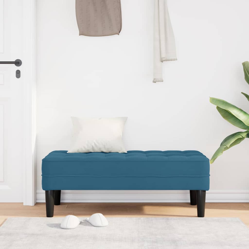Bank mit Kissen Hellgrau 113 x 57 x 39 cm Samt