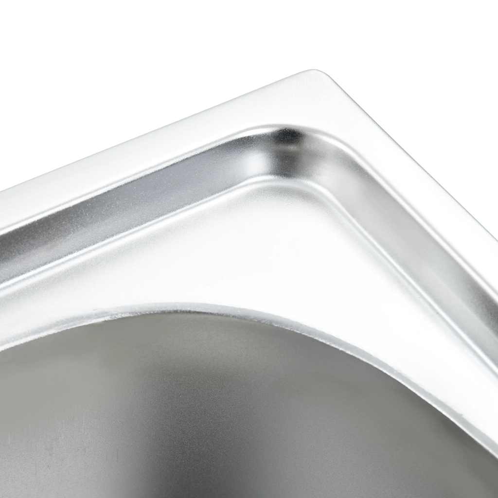 Einbauspüle mit Sieb und Siphon Edelstahl