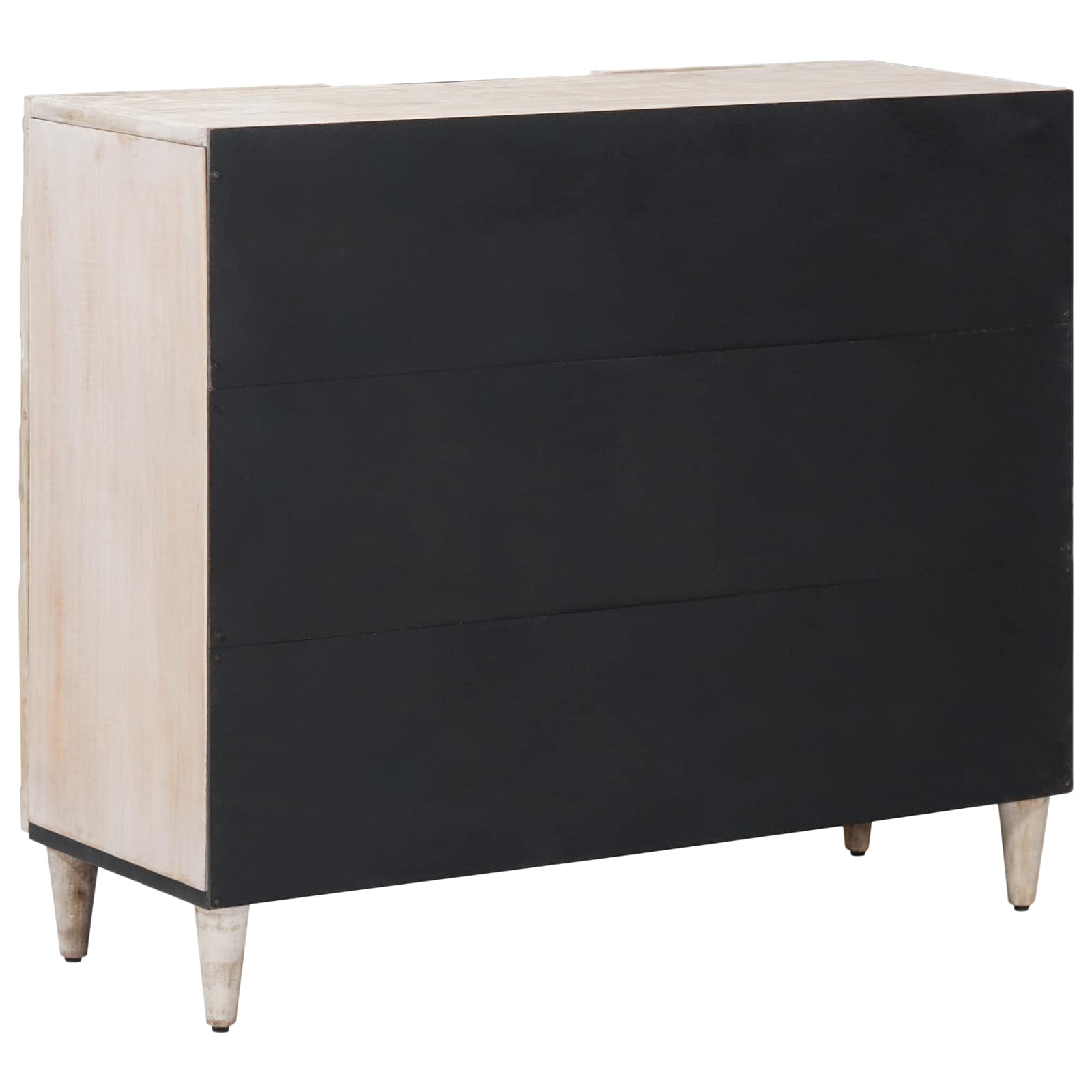 Sideboard mit Regal Braun 90 x 33,5 x 75 cm Massivholz Mango