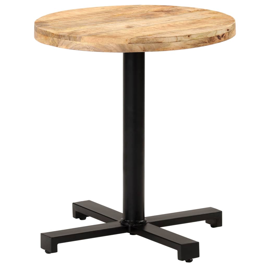 Bistrotisch Rund Ø60x75 cm Raues Mangoholz
