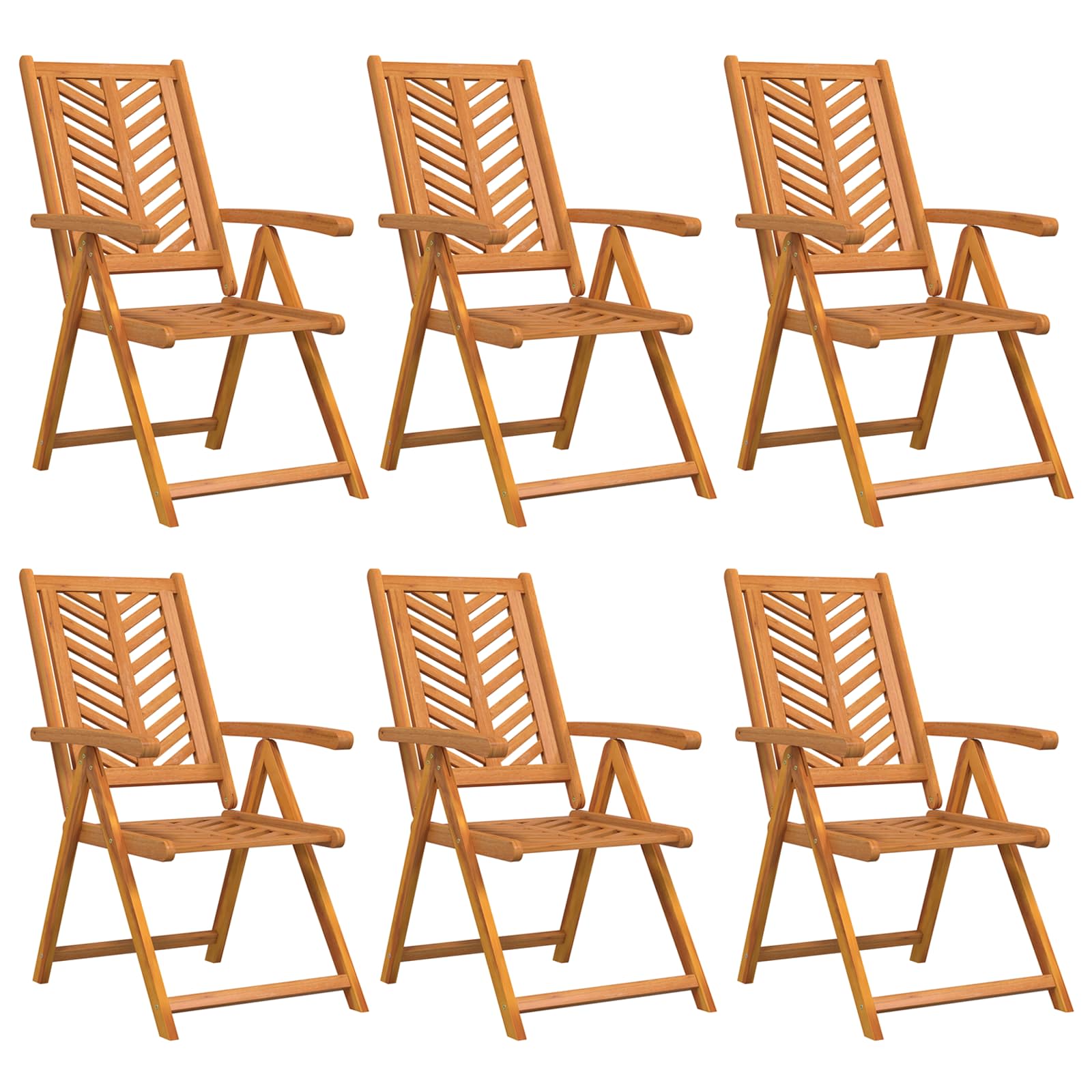 Gartenstuhl 4 pcs Braun Massivholz Akazie