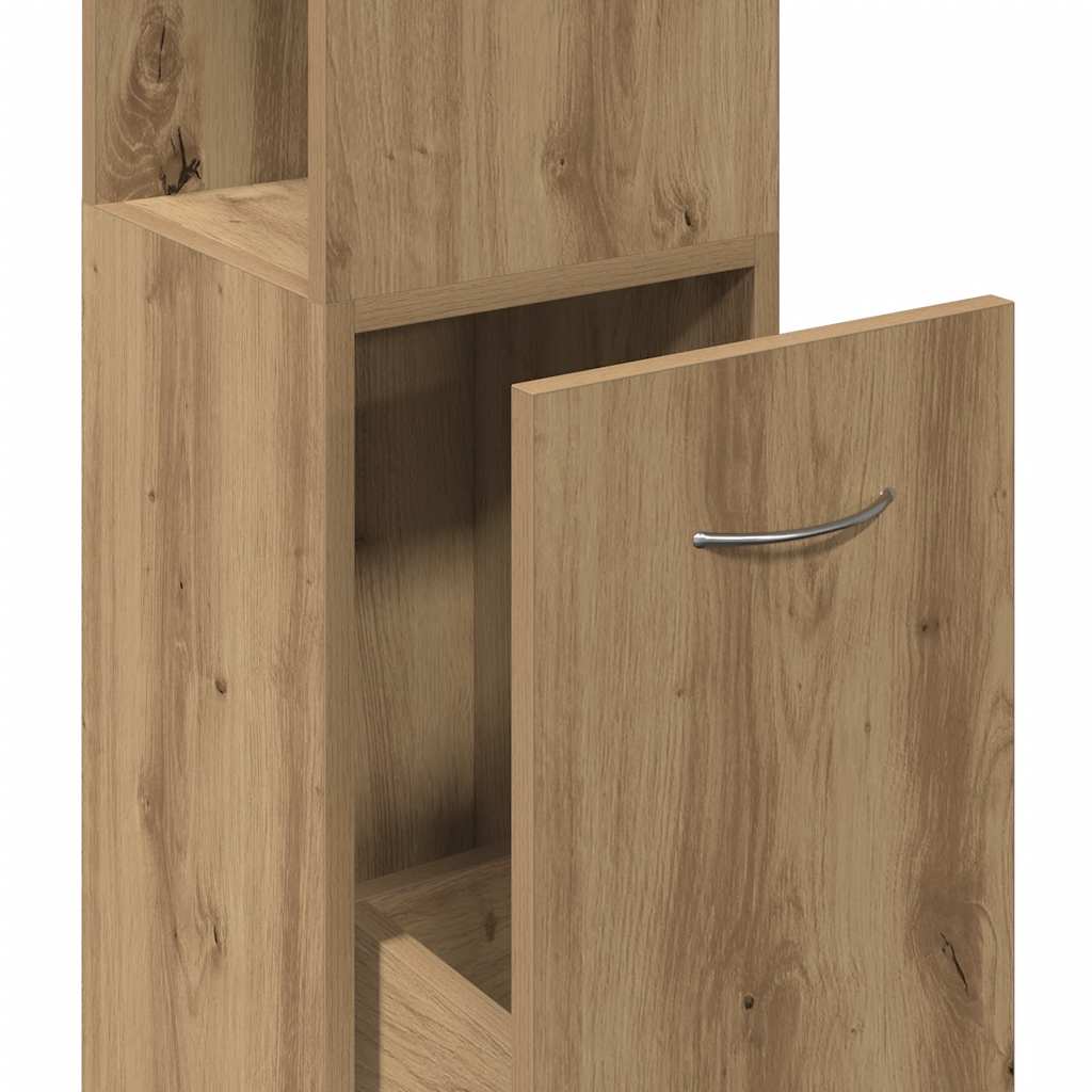 Badschrank Weiß 25x26,5x170 cm Holzwerkstoff