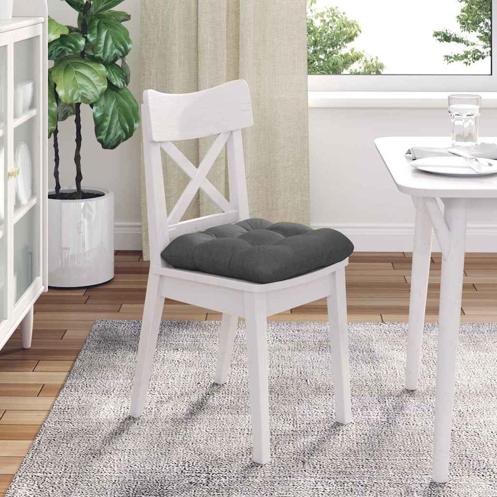 Sitzkissen 4 pcs Hellgrau 40 x 40 x 12 cm Stoff