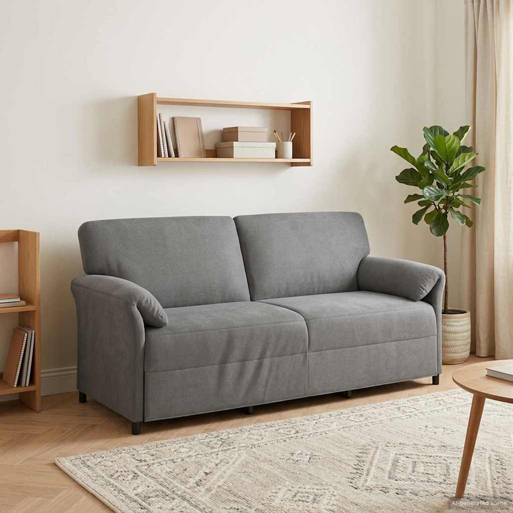 1-Sitzer Sofa Hellgrau 88 x 83 x 95 cm Samt