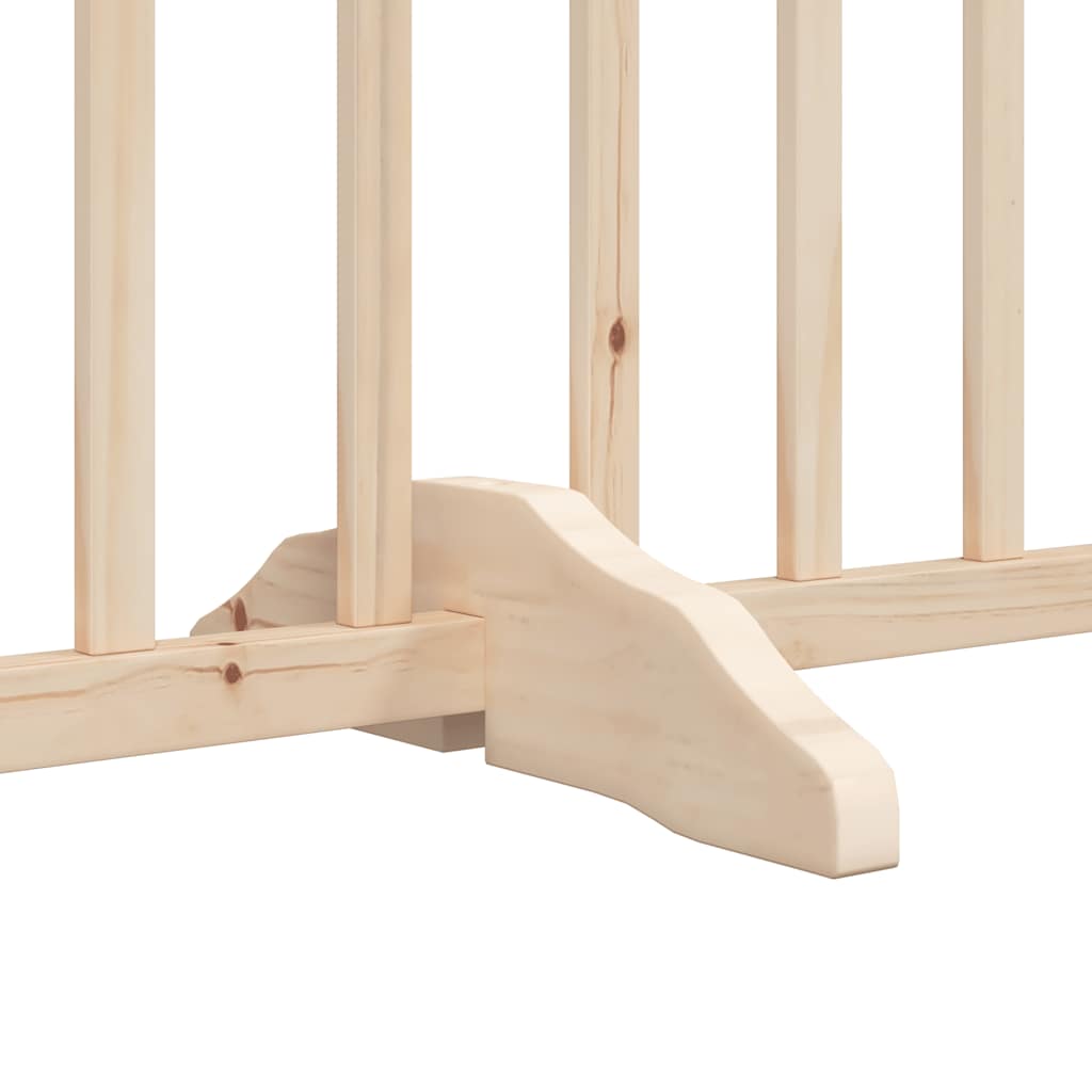 3-tlg. Hundetor Faltbar 150 cm Massivholz Tanne