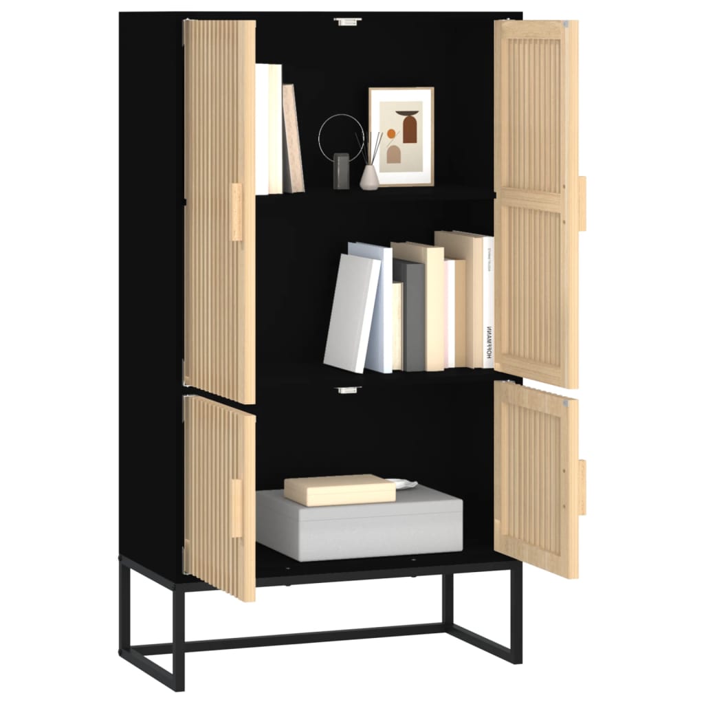 Highboard Weiß 70x35x125 cm Holzwerkstoff