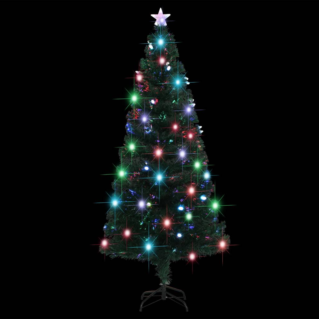 Vorbeleuchteter Weihnachtsbaum mit Ständer und LED 120 cm Glasfaser