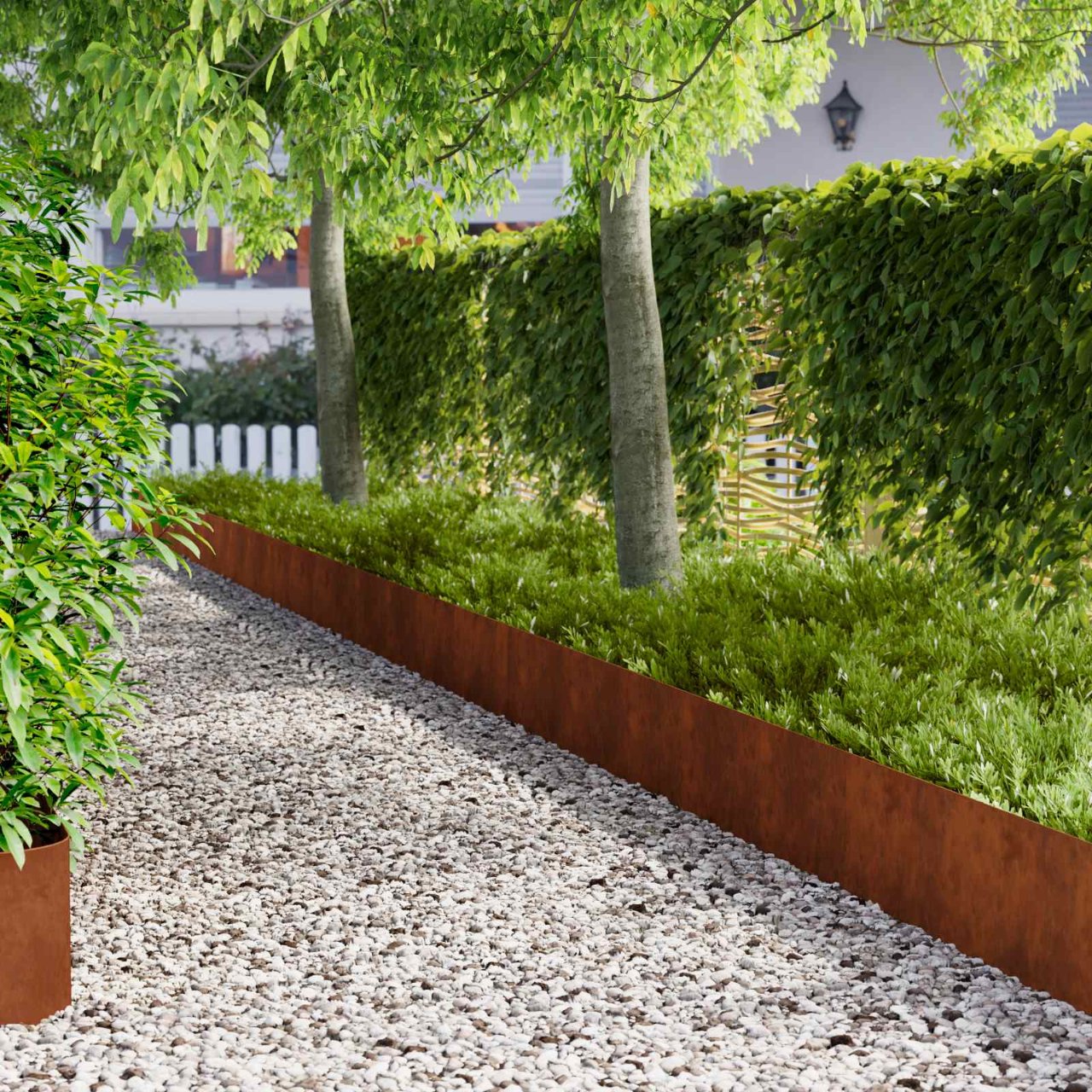 Raseneinfassung 10 pcs 100 x 12 cm Stahl Anthrazit