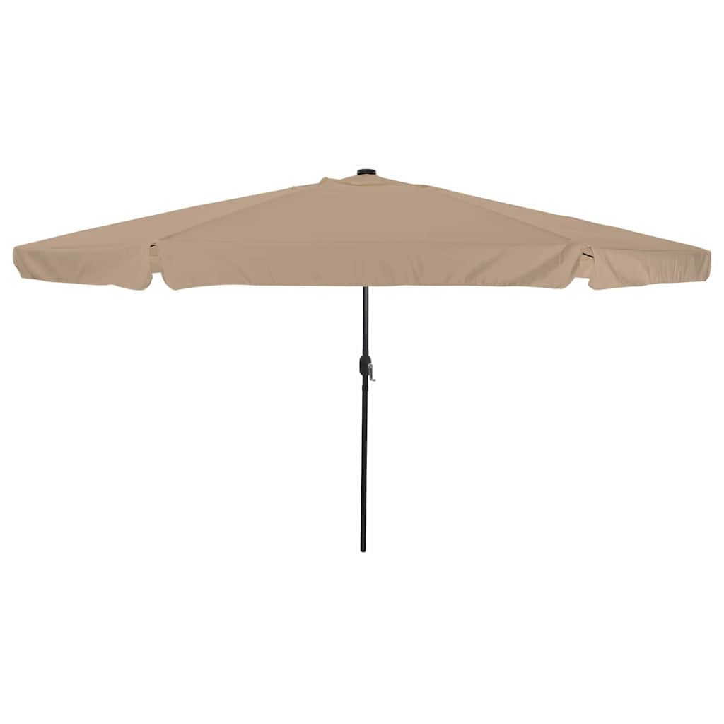Garten-Sonnenschirm Sand und Anthrazit 395 x 395 x 245 cm