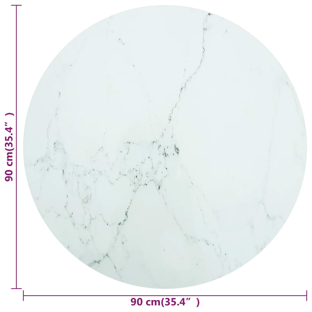 Tischplatte aus gehärtetem Glas quadratisch 700x700 mm