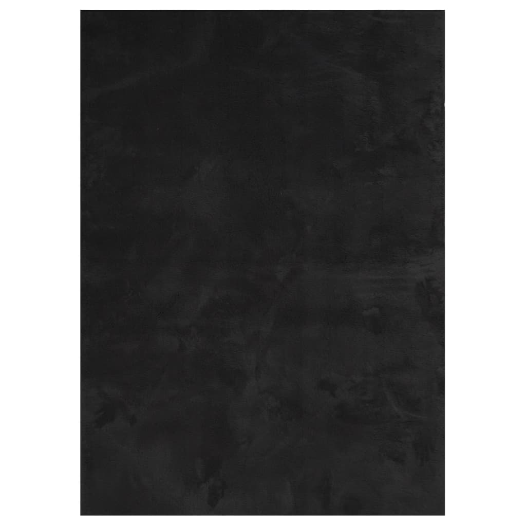 Teppich HUARTE Kurzflor Weich und Waschbar Anthrazit 60x110 cm