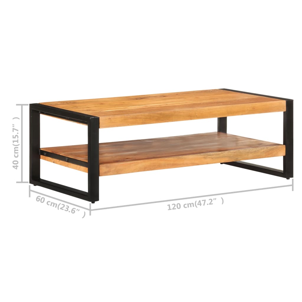Couchtisch 120x55x40 cm Massivholz Mango