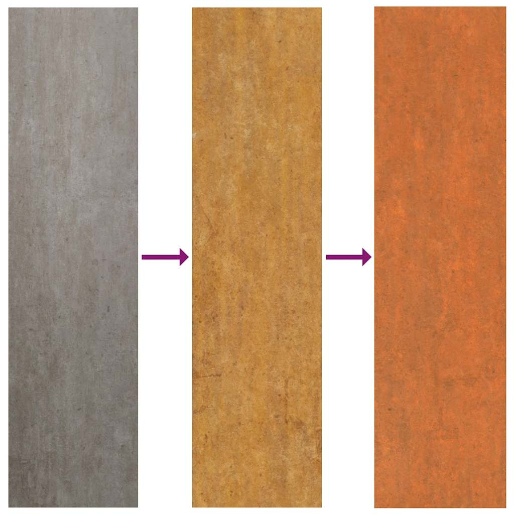 Dachplatten 12 Stk. Rostig 100x44 cm Cortenstahl