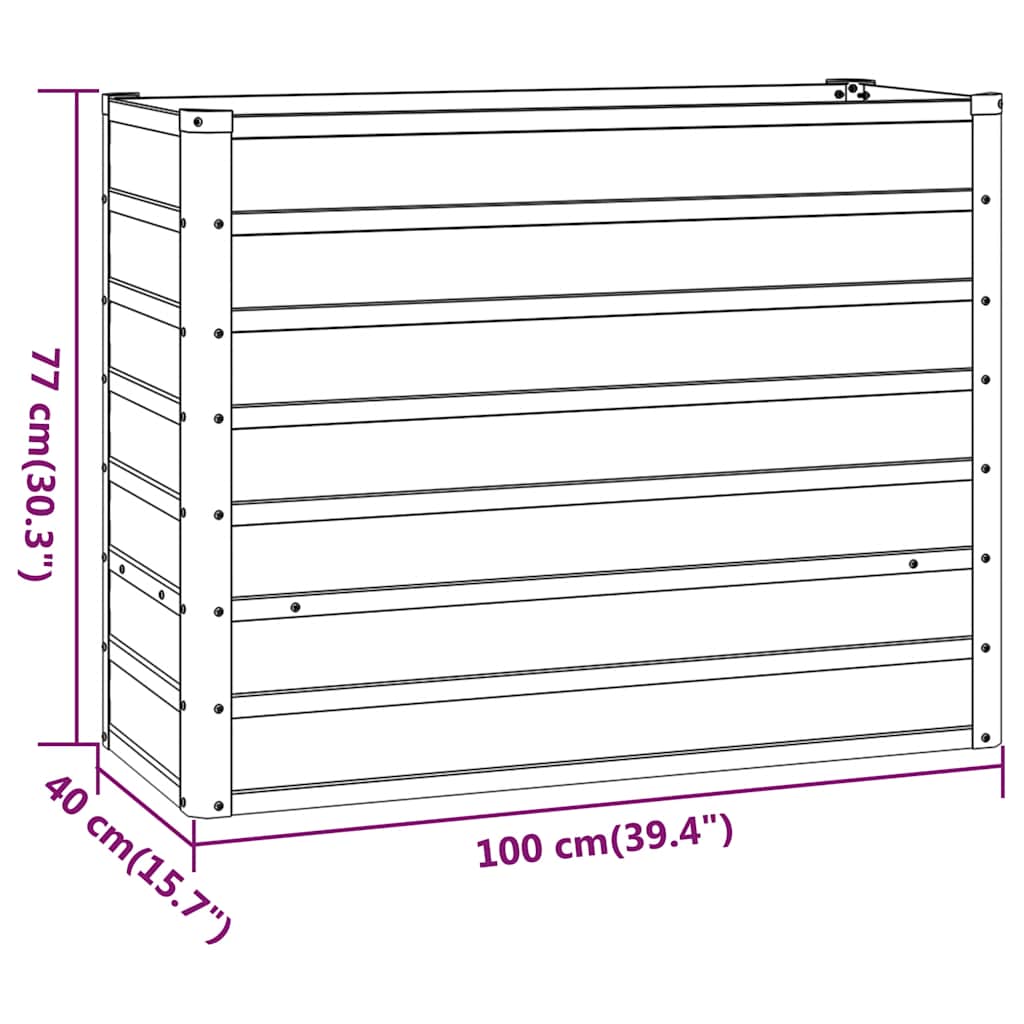 Hochbeet Rostig 100x100x77 cm Cortenstahl