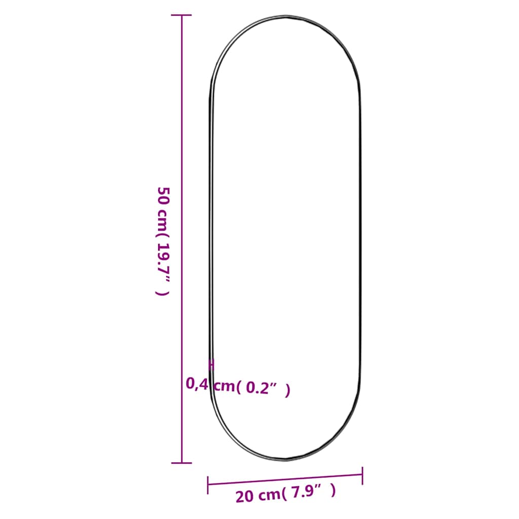 Spiegel mit LED-Leuchten 60x30 cm Glas Oval