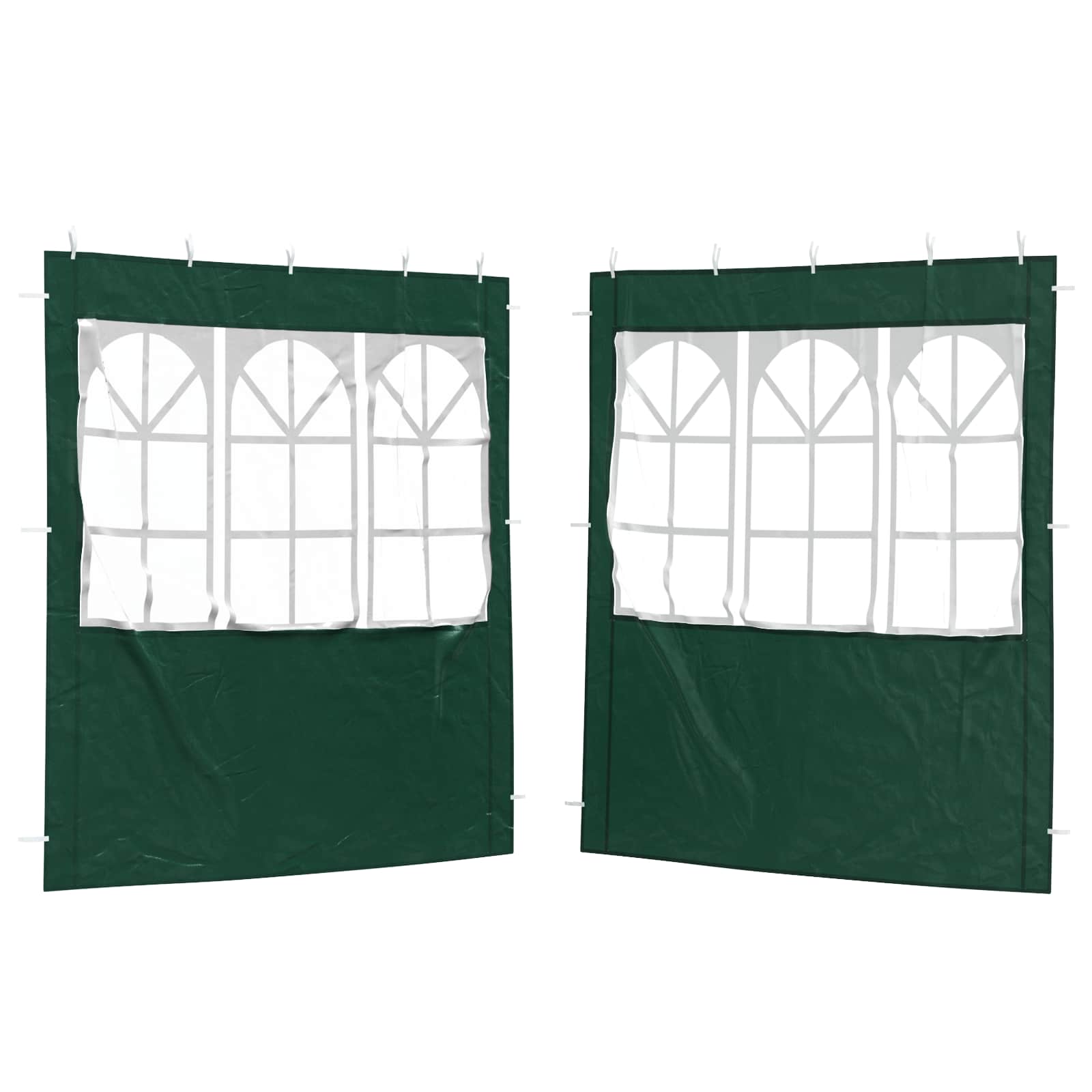 Party Zelt Seitenteil 2 pcs 300 x 195 cm Rot PE und Stahl
