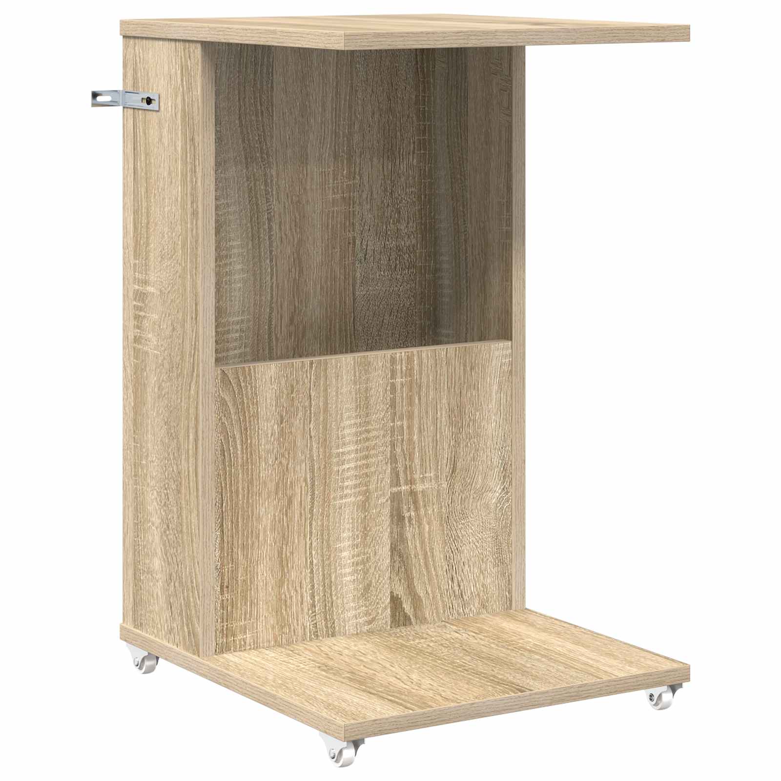 Beistelltisch Mit Rad Weiß 40 x 35 x 60 cm Holzwerkstoff