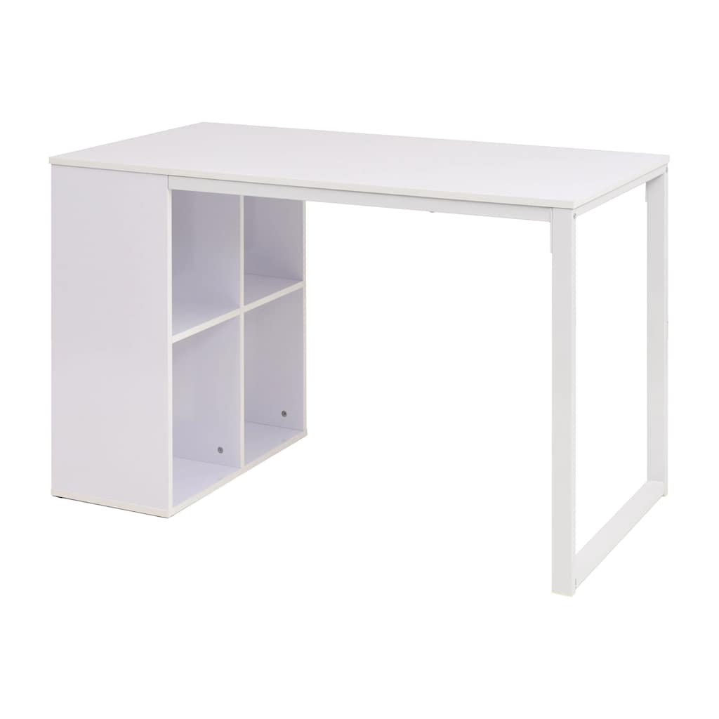 Schreibtisch 120×60×75 cm Eichenbraun und Weiß