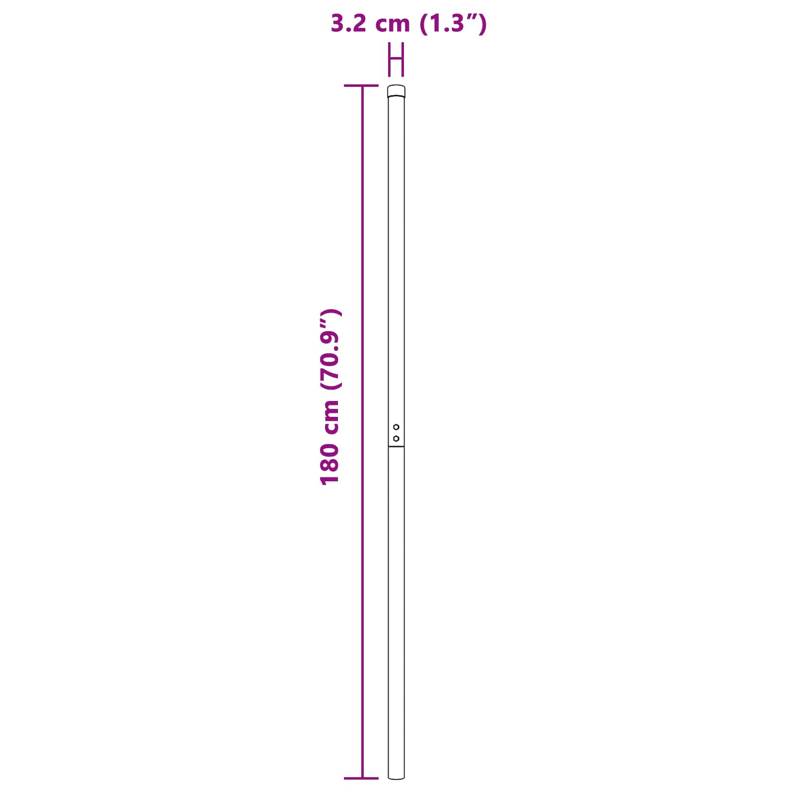 Zaunpfosten 2 pcs Grün 50 cm Pulverbeschichteter Stahl