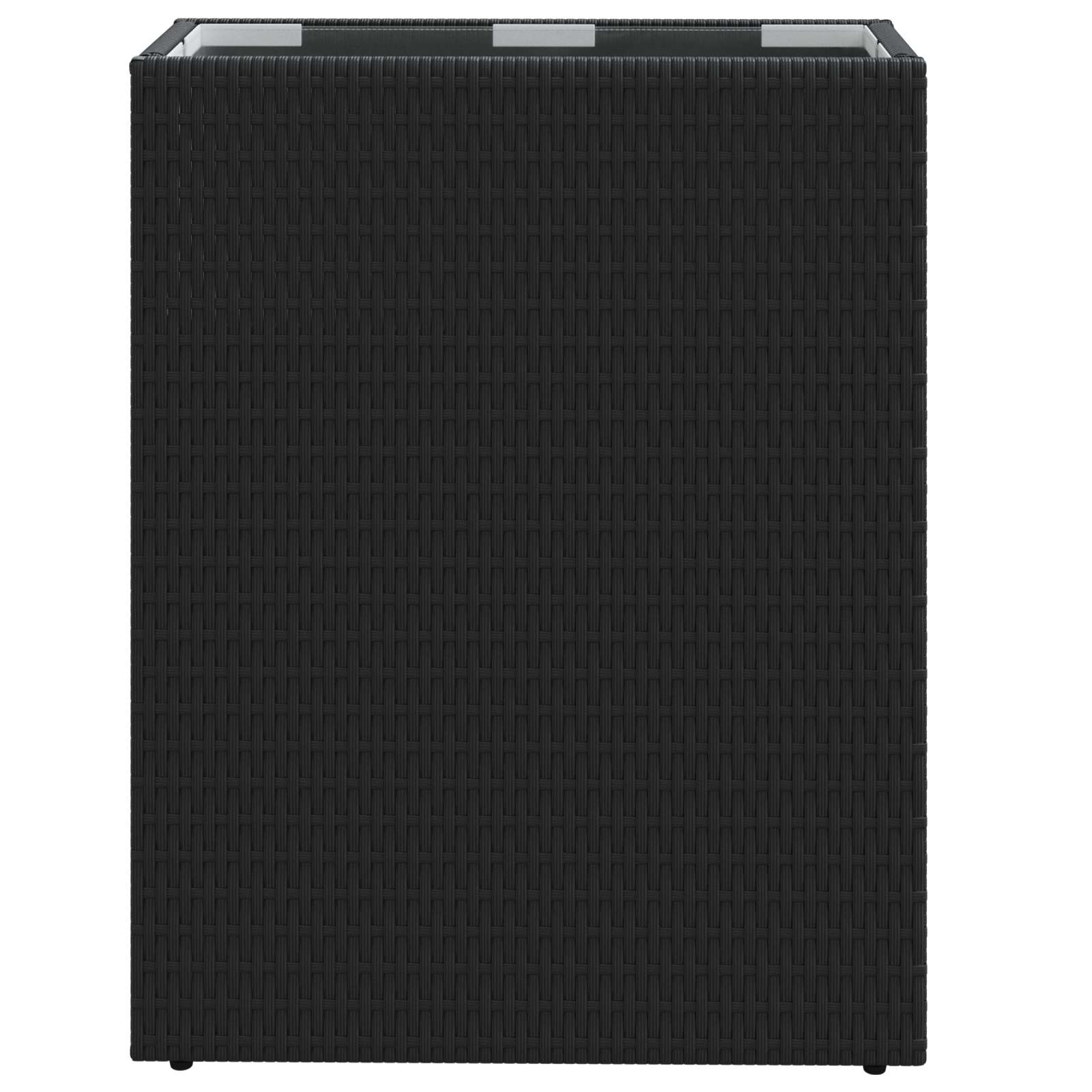 Hoher Pflanzkübel Schwarz 55 x 22 x 70 cm Poly-Rattan