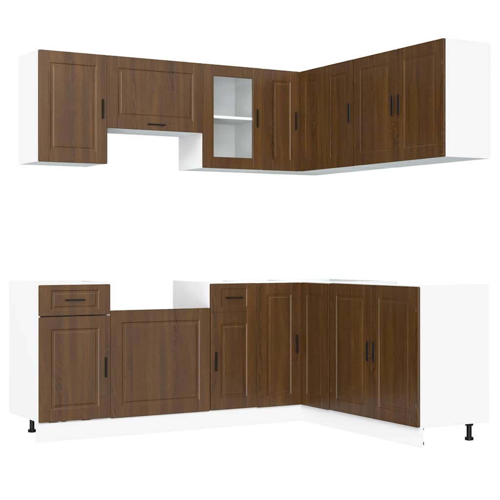 11-tlg. Küchenschrank-Set Porto Weiß Holzwerkstoff