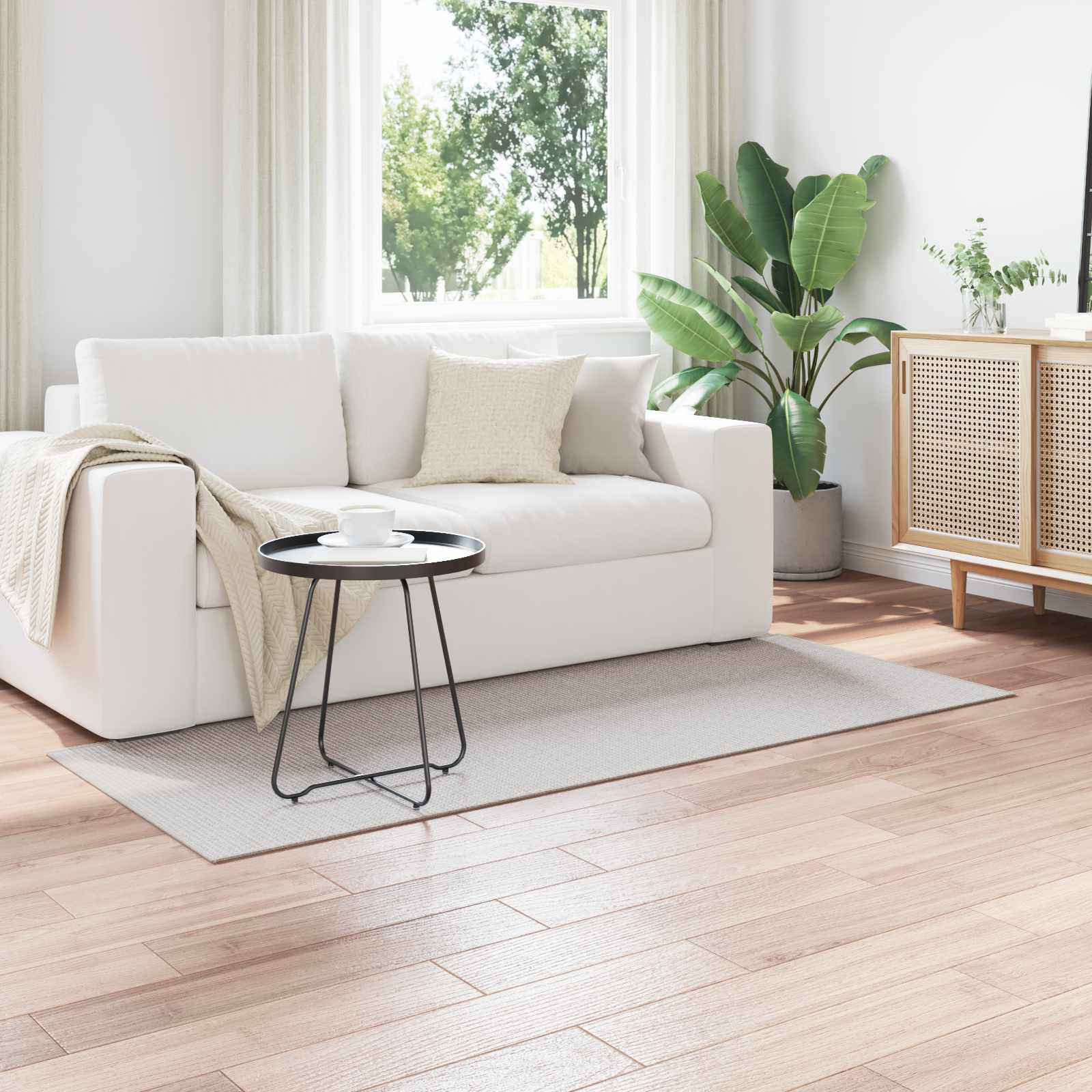 Bereichsteppiche Rechtwinklig LUGO Creme 150 x 80 cm Polyester