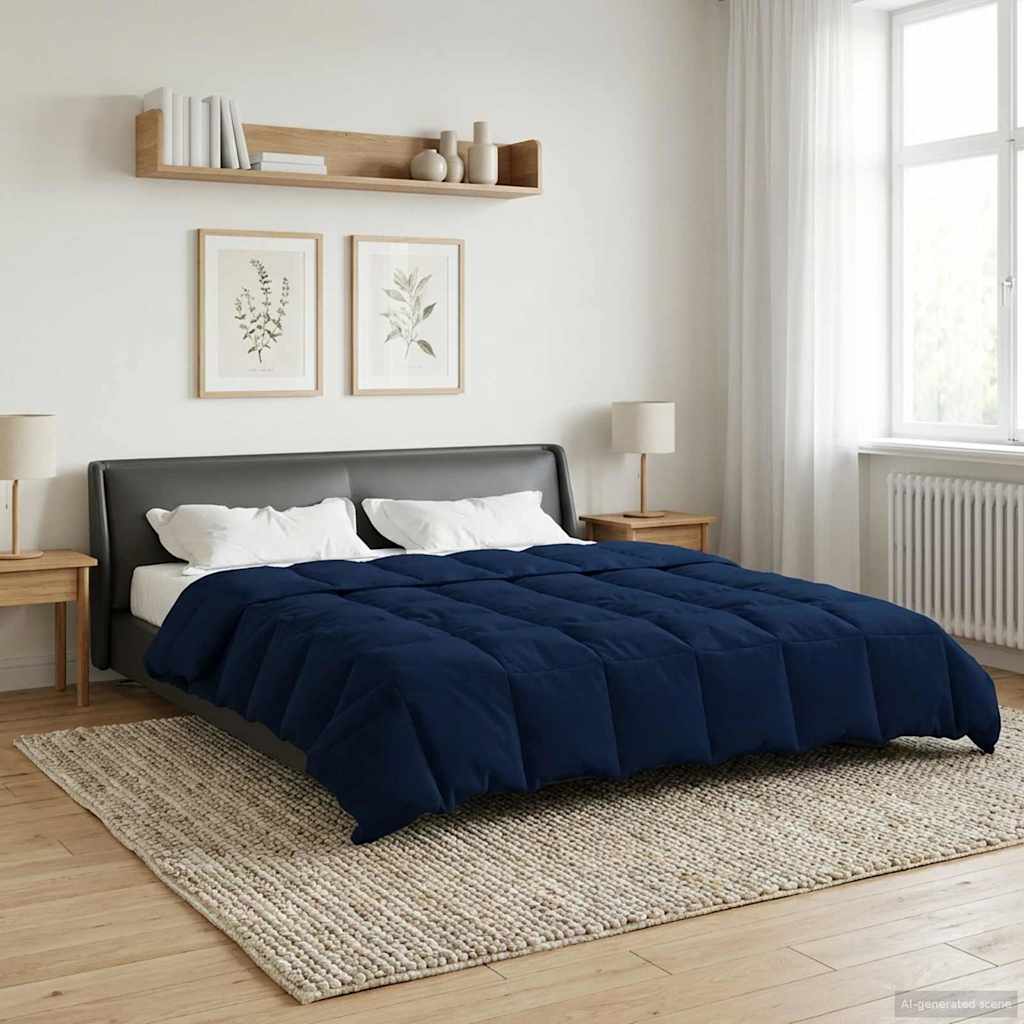 Sommerdecke Gesteppt Anthrazit 135 x 200 cm Mikrofaser