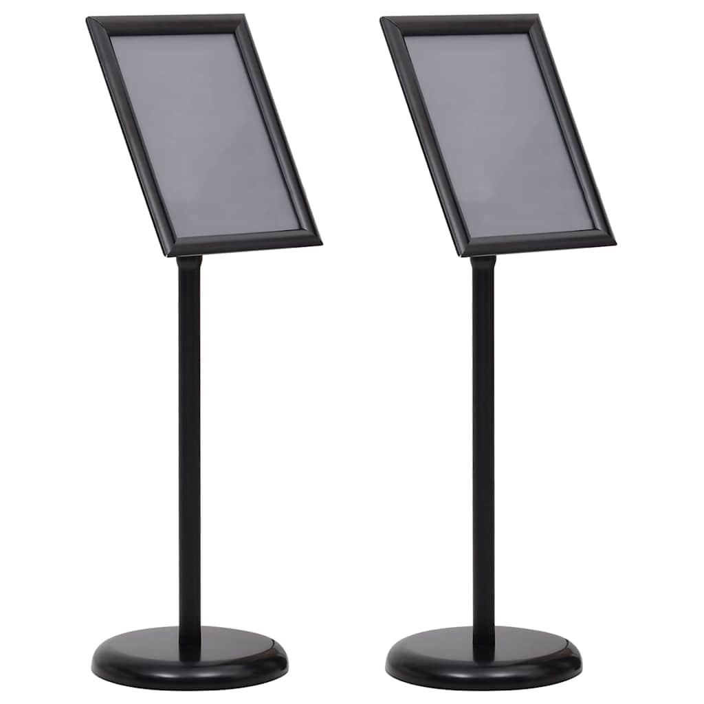 Plakatständer 2 pcs Schwarz 45 x 32,7 x 108 cm Aluminium