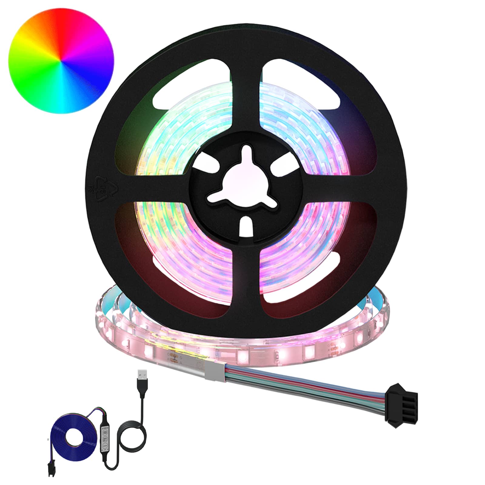LED Streifen 2 pcs Schwarz und Transparent 3000 mm