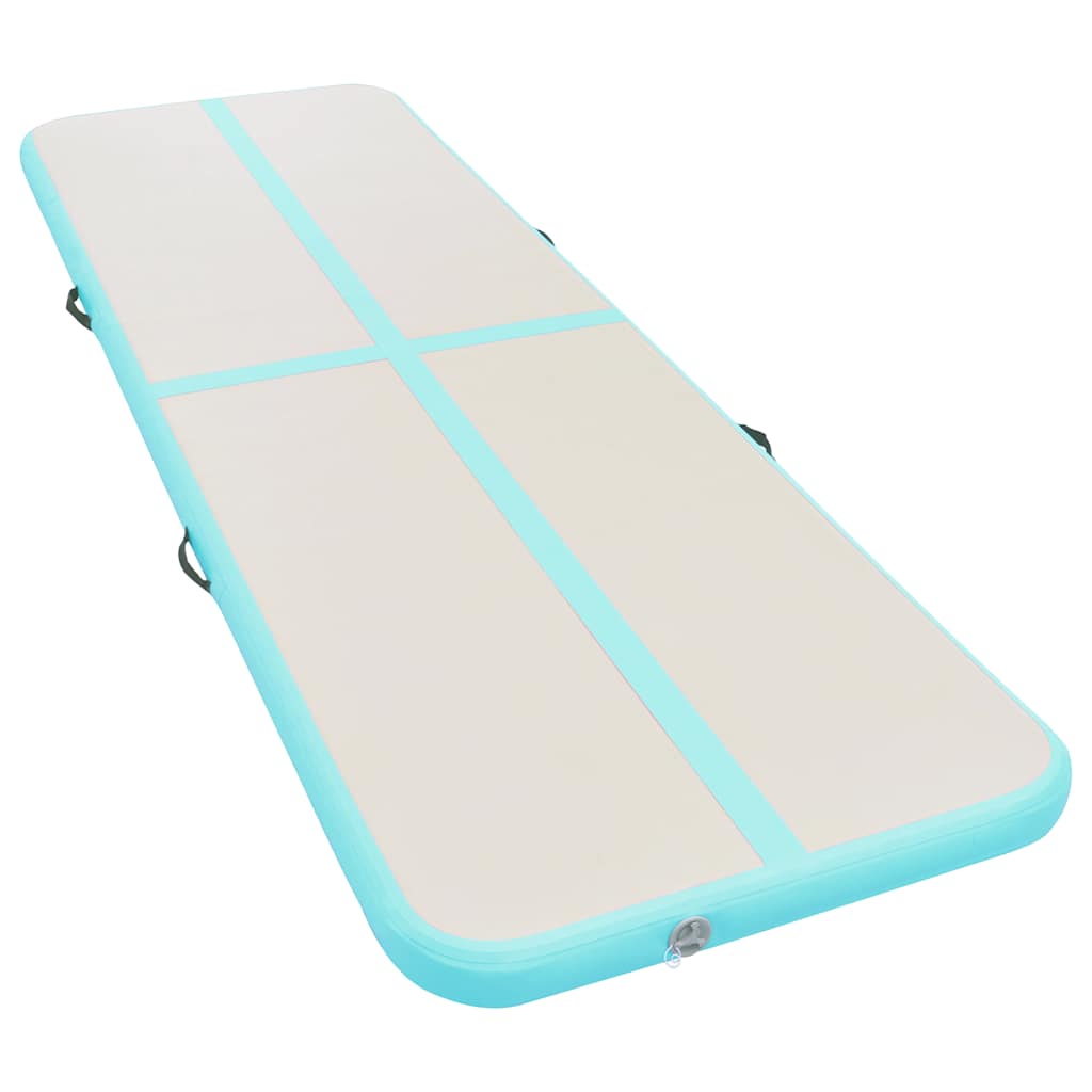 Aufblasbare Gymnastikmatte mit Pumpe 300×100×10 cm PVC Rosa
