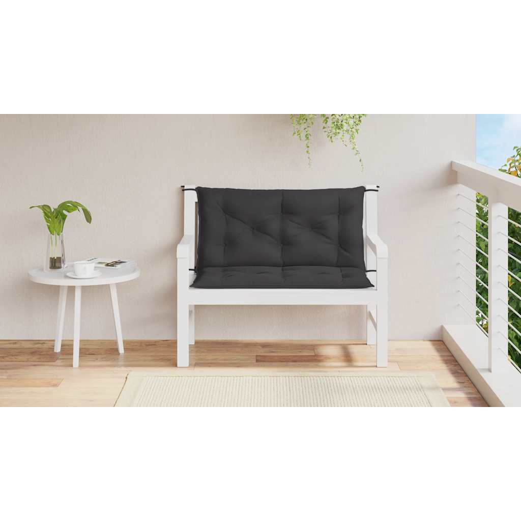 Gartenbank-Auflage Anthrazit 100x(50+50)x7 cm Oxford-Gewebe