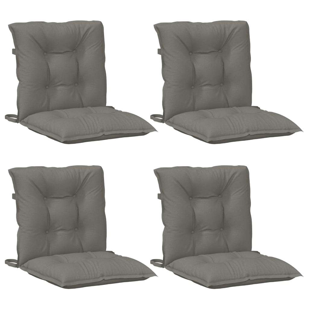 Niedriglehner-Auflagen 2 Stk Melange Anthrazit 100x50x7cm Stoff