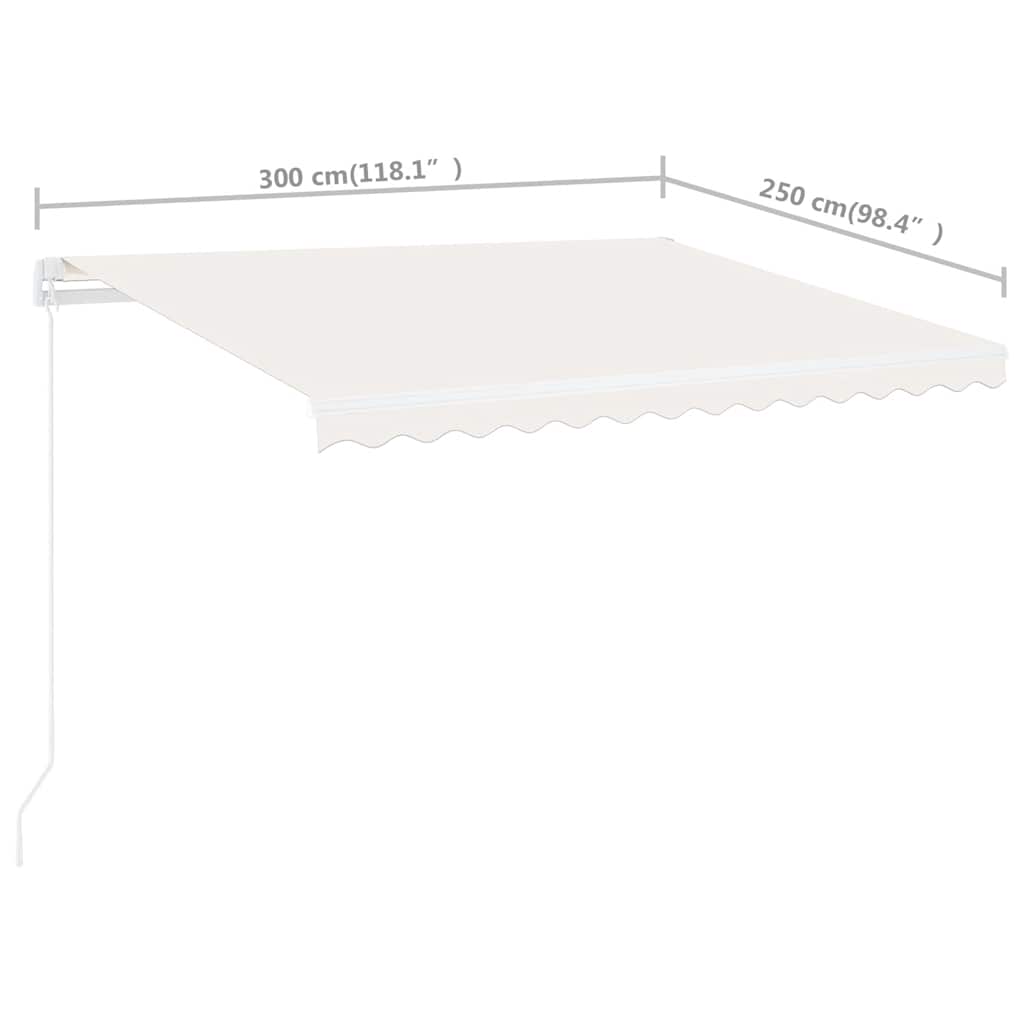 Standmarkise Manuell Einziehbar 300x250 cm Creme