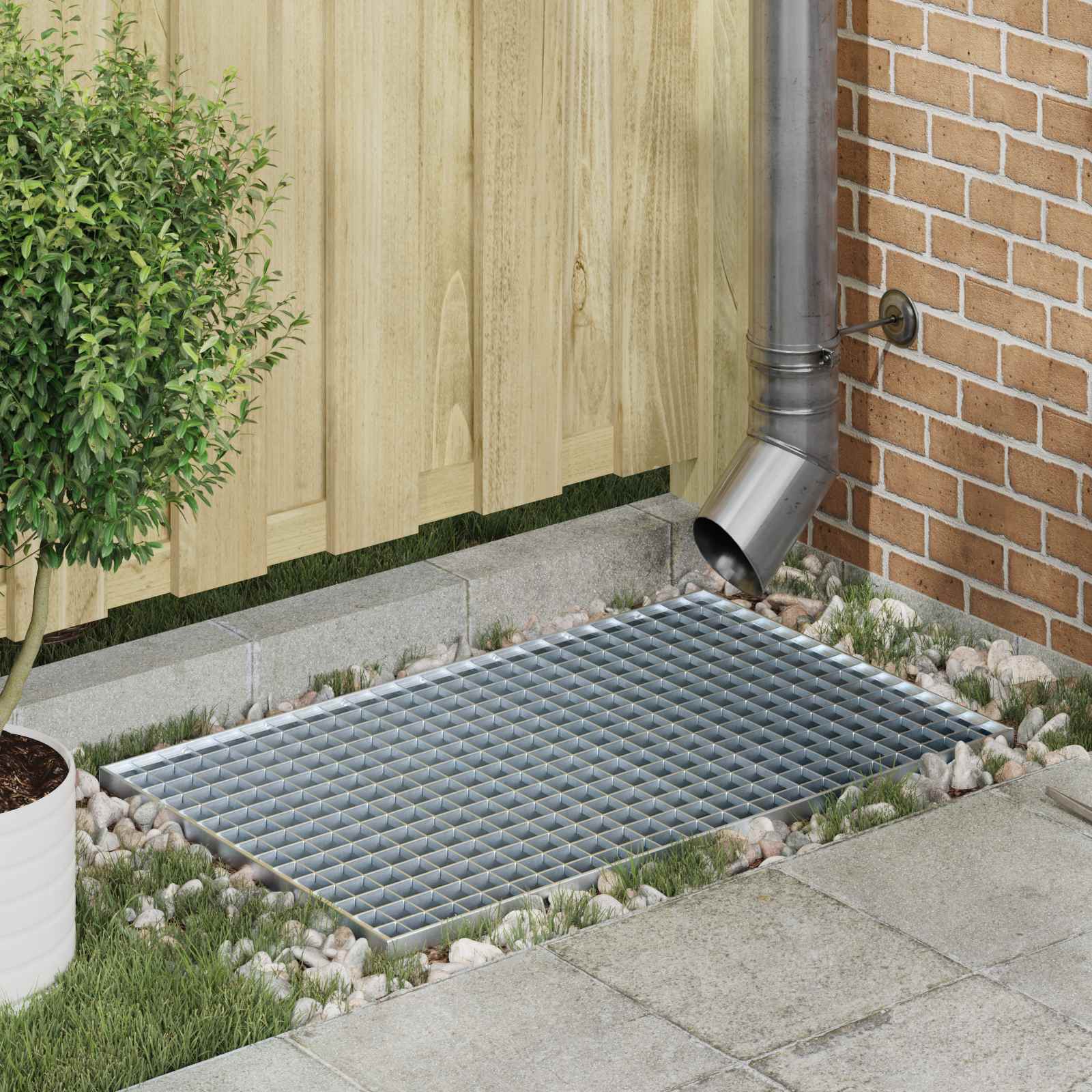 Gitter Silber 50 x 35 x 2 cm Feuerverzinkter Stahl