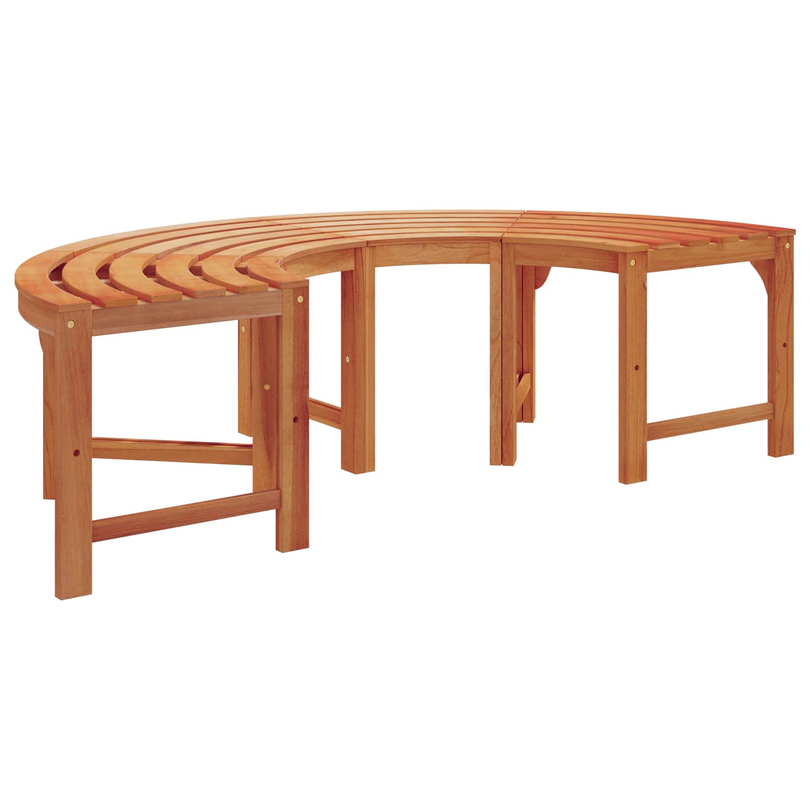 Baumbank Rund Ø208 cm Massivholz Eukalyptus