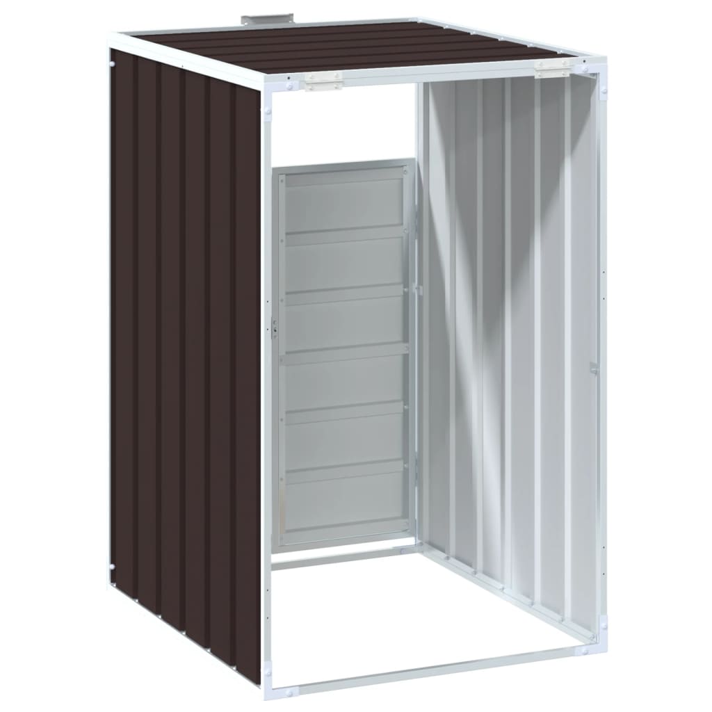 Mülltonnenbox für 1 Tonne Grün 72x81x115 cm Stahl