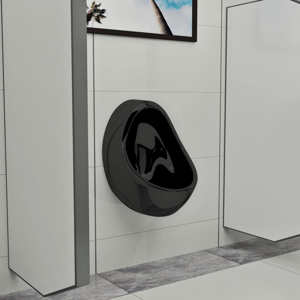 Wandurinal mit Spülventil Keramik Weiß