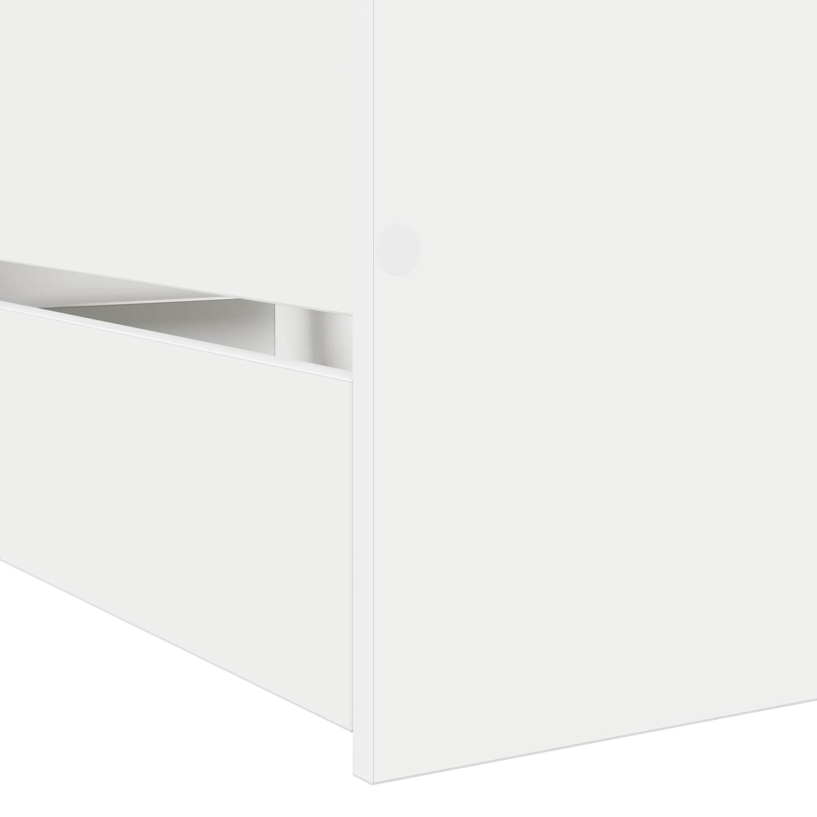 Bettgestell mit Kopf- und Fußteil Weiß 100x200 cm
