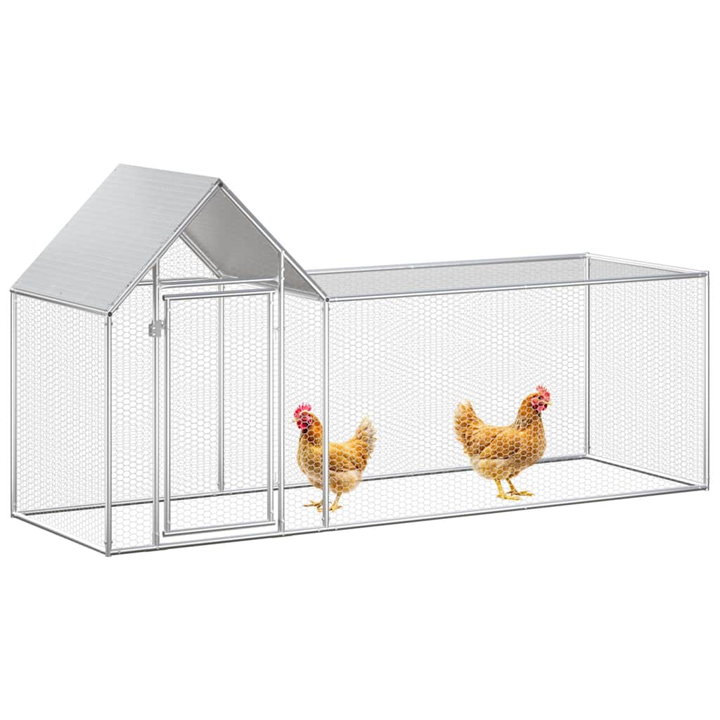 Hühnerstall 2x1x1,5 m Verzinkter Stahl