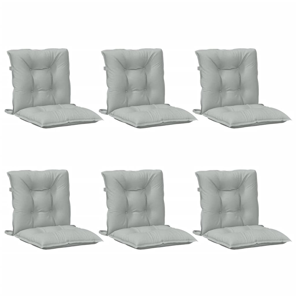 Niedriglehner-Auflagen 2 Stk Melange Anthrazit 100x50x7cm Stoff