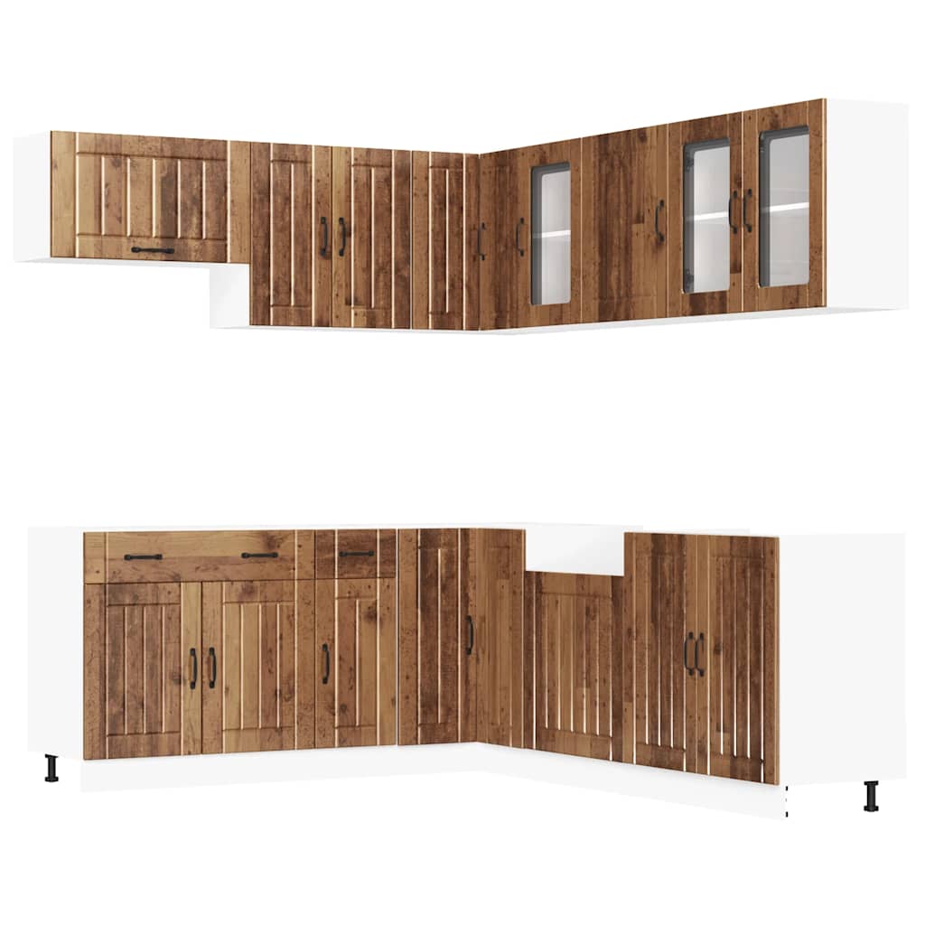 11-tlg. Küchenschrank-Set Lucca Weiß Holzwerkstoff