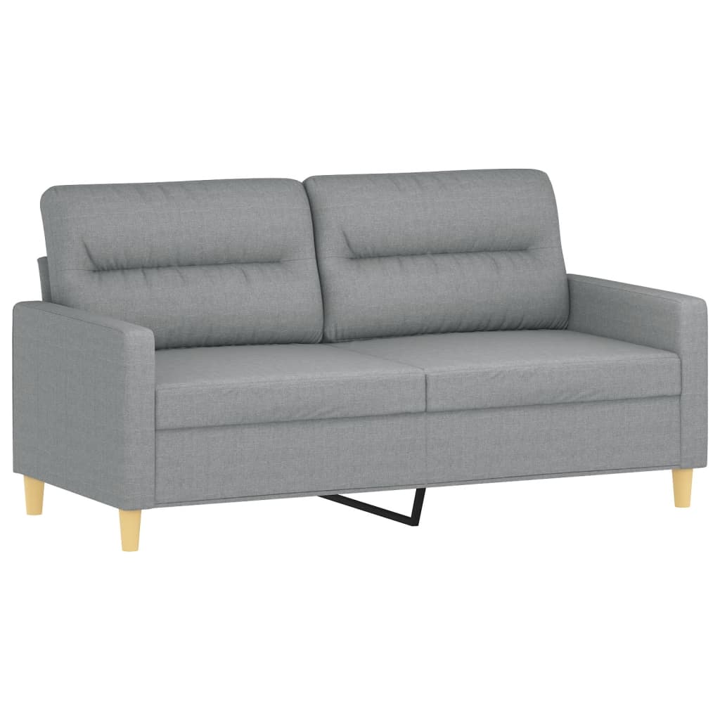 2-Sitzer-Sofa mit Zierkissen Braun 120 cm Stoff