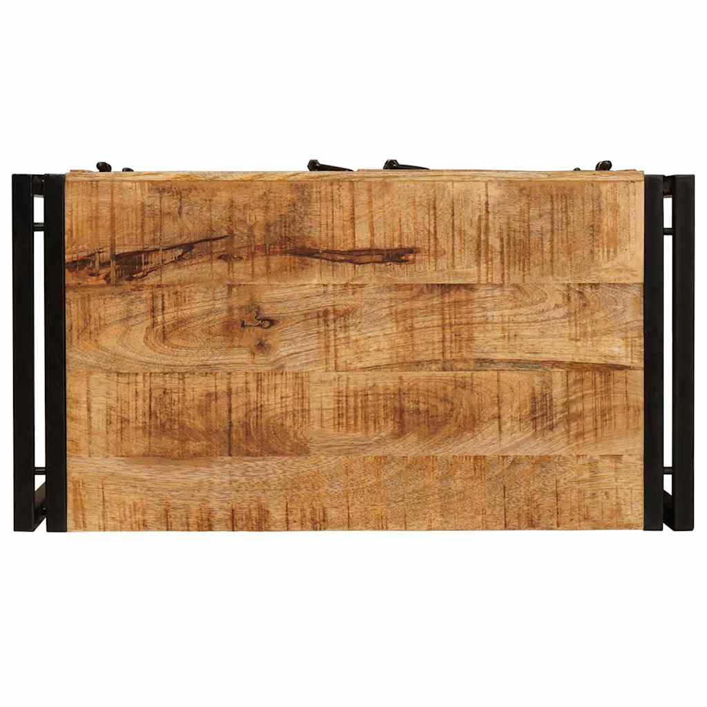 Nachttisch Braun 66 x 35 x 76 cm Massives, grobes Mangoholz