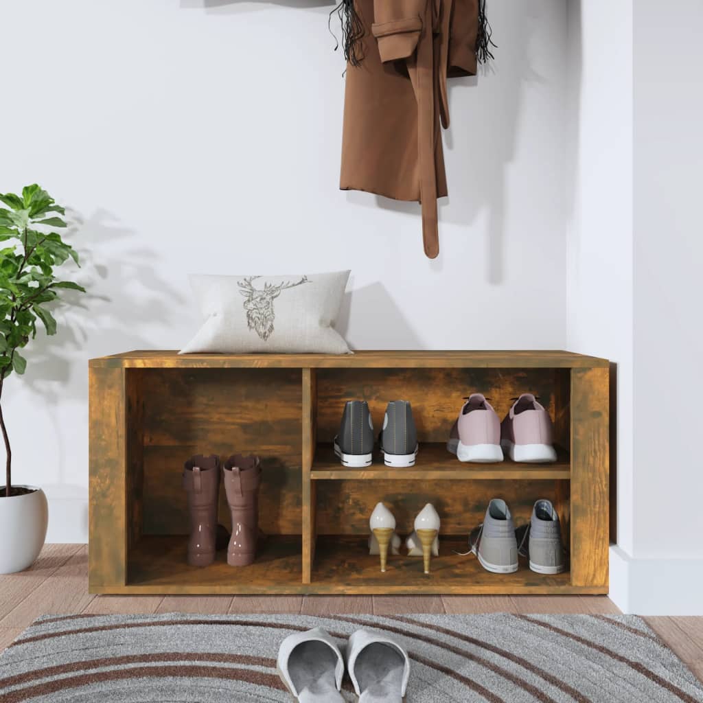 Schuhregal Weiß 100x35x45 cm Holzwerkstoff