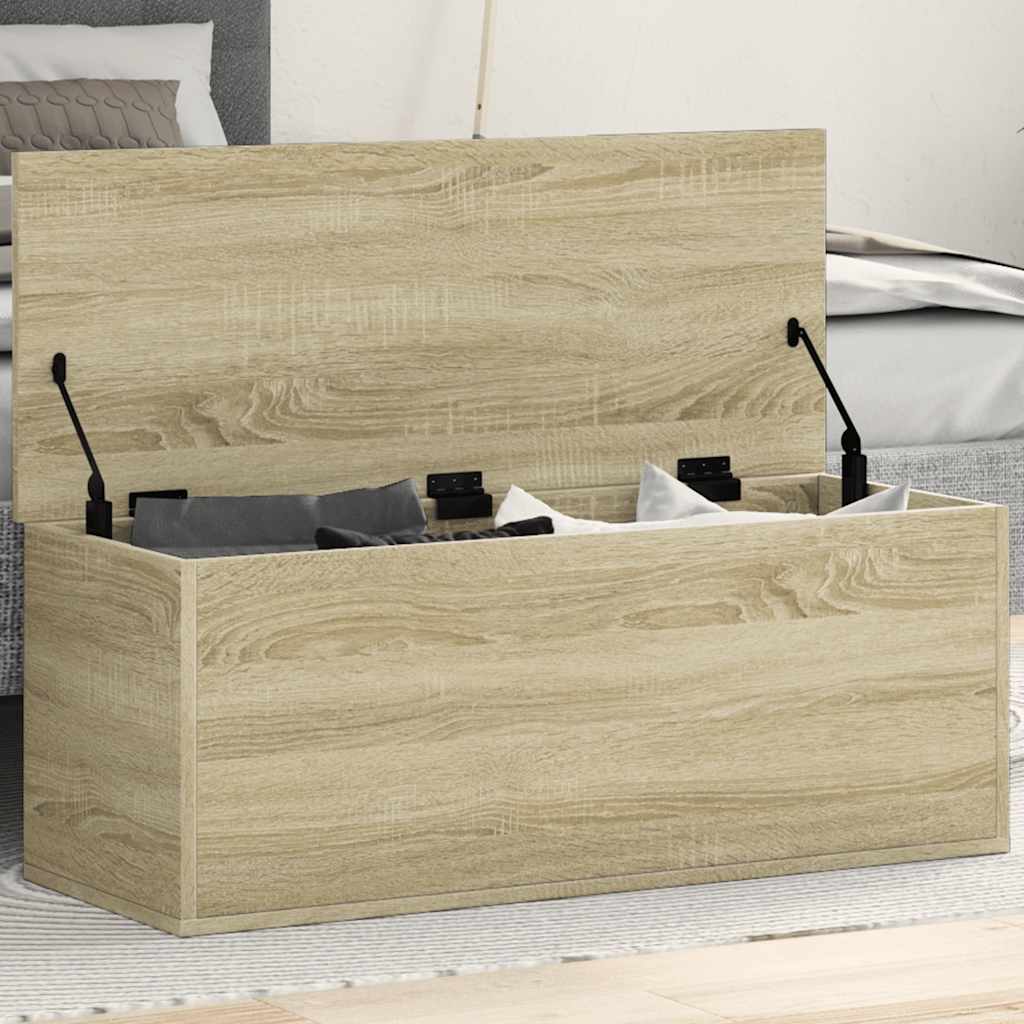Aufbewahrungstruhe Weiß 84x42x46 cm Holzwerkstoff