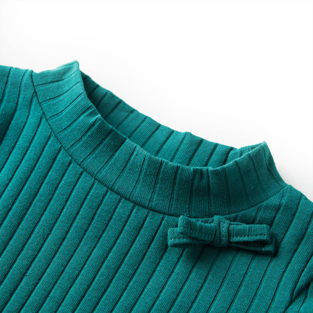 Kinder-Langarmshirt Rippstrick Knallrosa 116