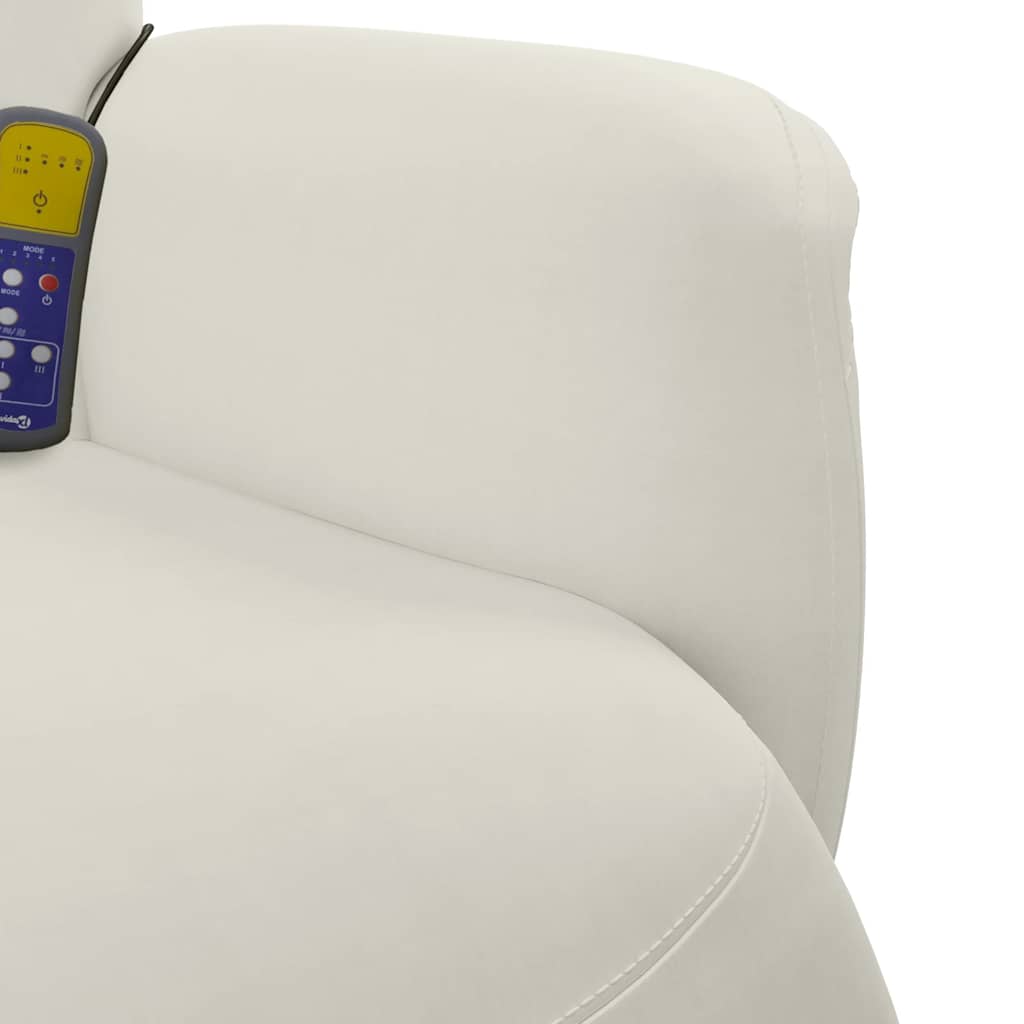Massagesessel mit Fußteil Blau Samt